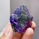 Natural Purple Phantom Fluorite comes from Yaogangxian,Hunan 35*20*40MM - image 5
