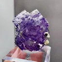 Natural Purple Phantom Fluorite comes from Yaogangxian,Hunan 35*35*35MM - image 1