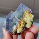 Natural Purple Phantom Fluorite comes from Yaogangxian,Hunan 35*60*40MM - image 3