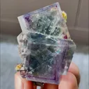 Natural Purple Phantom Fluorite comes from Yaogangxian,Hunan 35*60*40MM - image 1