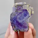 Natural Purple Phantom Fluorite comes from Yaogangxian,Hunan 40*40*30MM - image 4