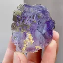 Natural Purple Phantom Fluorite comes from Yaogangxian,Hunan 40*40*30MM - image 2