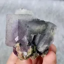 Natural Purple Phantom Fluorite comes from Yaogangxian,Hunan 40*40*40MM - image 2