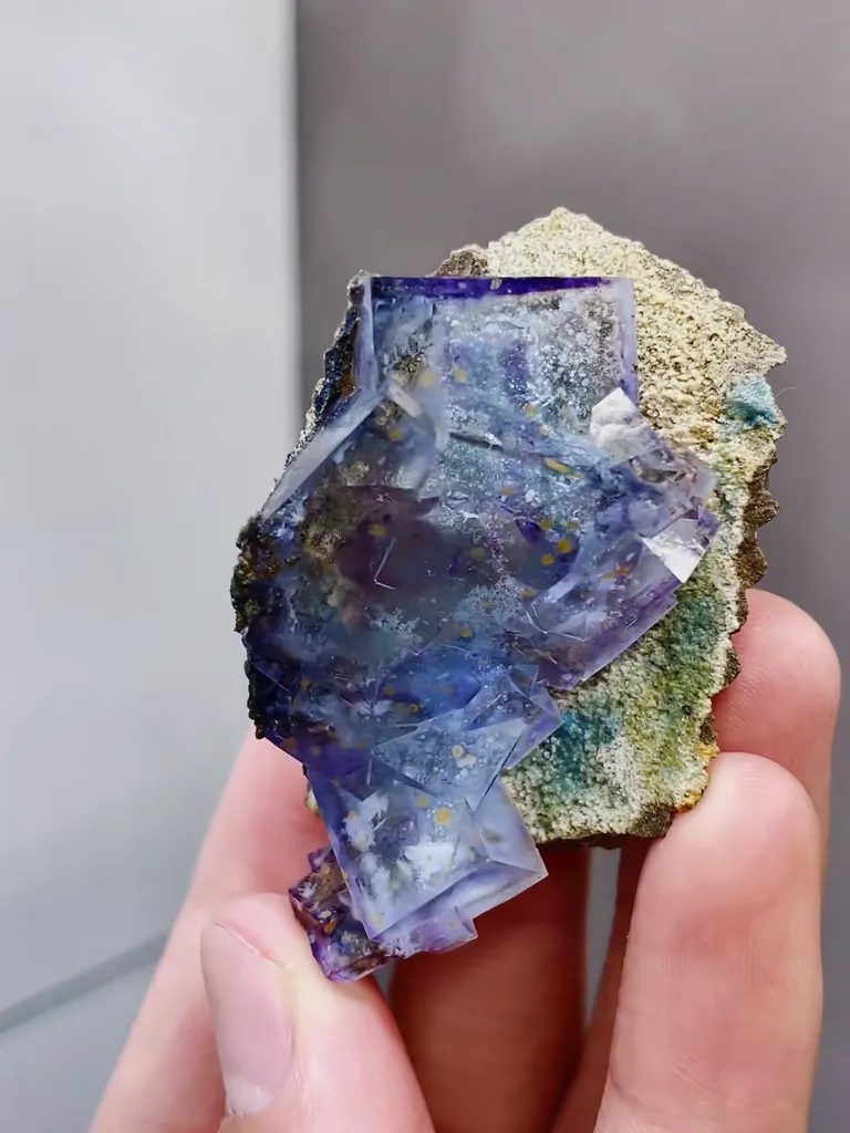 Natural Purple Phantom Fluorite comes from Yaogangxian,Hunan 50*30*25MM - image 5