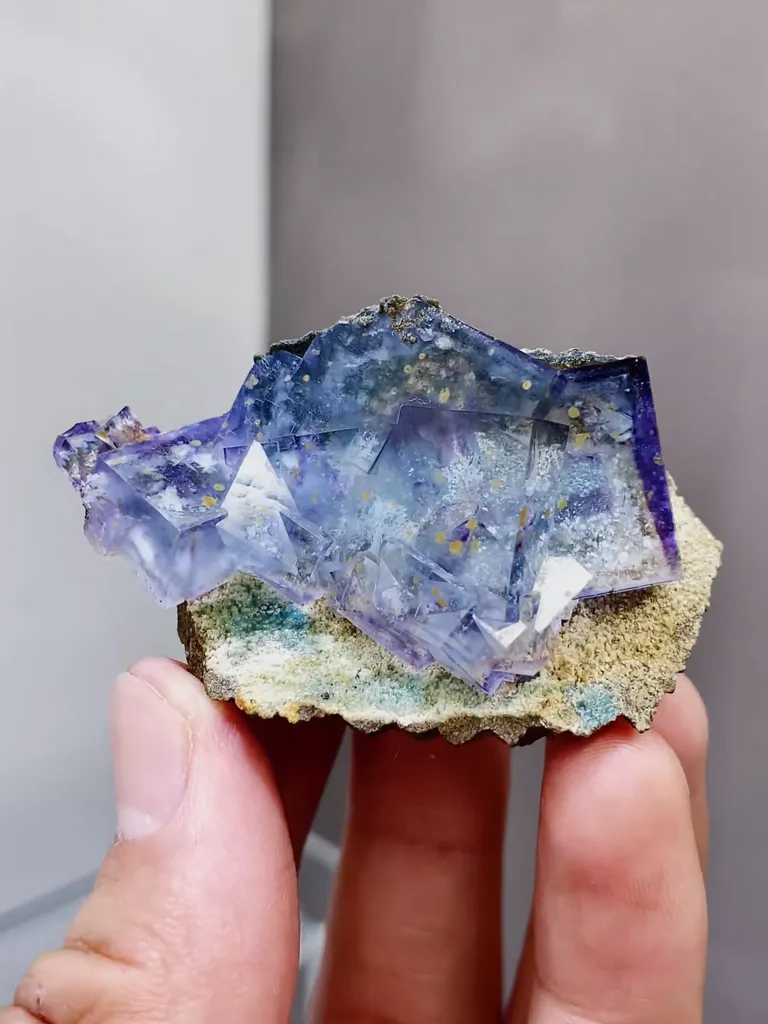 Natural Purple Phantom Fluorite comes from Yaogangxian,Hunan 50*30*25MM - image 6