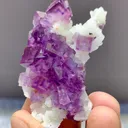 Natural Purple Phantom Fluorite comes from Yaogangxian,Hunan 60*30*10MM - image 3