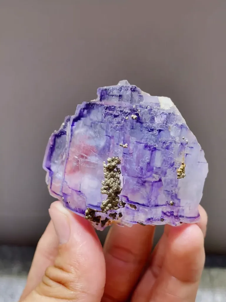 Natural Purple Phantom Fluorite comes from Yaogangxian,Hunan 60*30*50MM - image 2