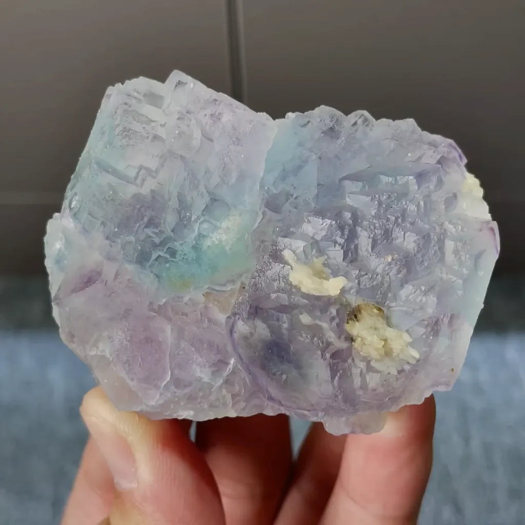 Natural Purple Phantom Fluorite comes from Yaogangxian,Hunan 65*50*25MM image