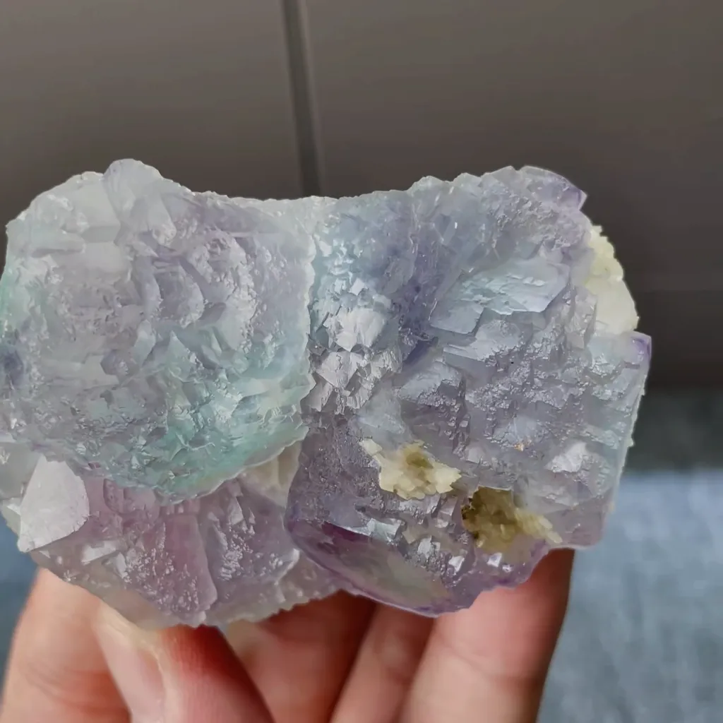Natural Purple Phantom Fluorite comes from Yaogangxian,Hunan 65*50*25MM - image 3