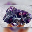 Natural Purple Phantom Fluorite comes from Yindu, Inner Mongolia 105*75*30MM - image 3