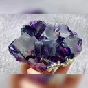 Natural Purple Phantom Fluorite comes from Yindu, Inner Mongolia 105*75*30MM - image 2