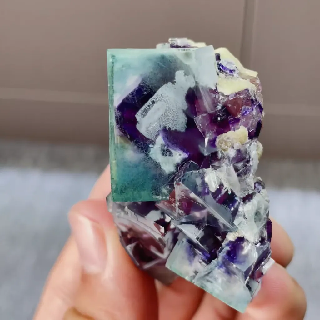 Natural Purple Phantom Fluorite comes from Yindu, Inner Mongolia 50*35*30MM - image 4