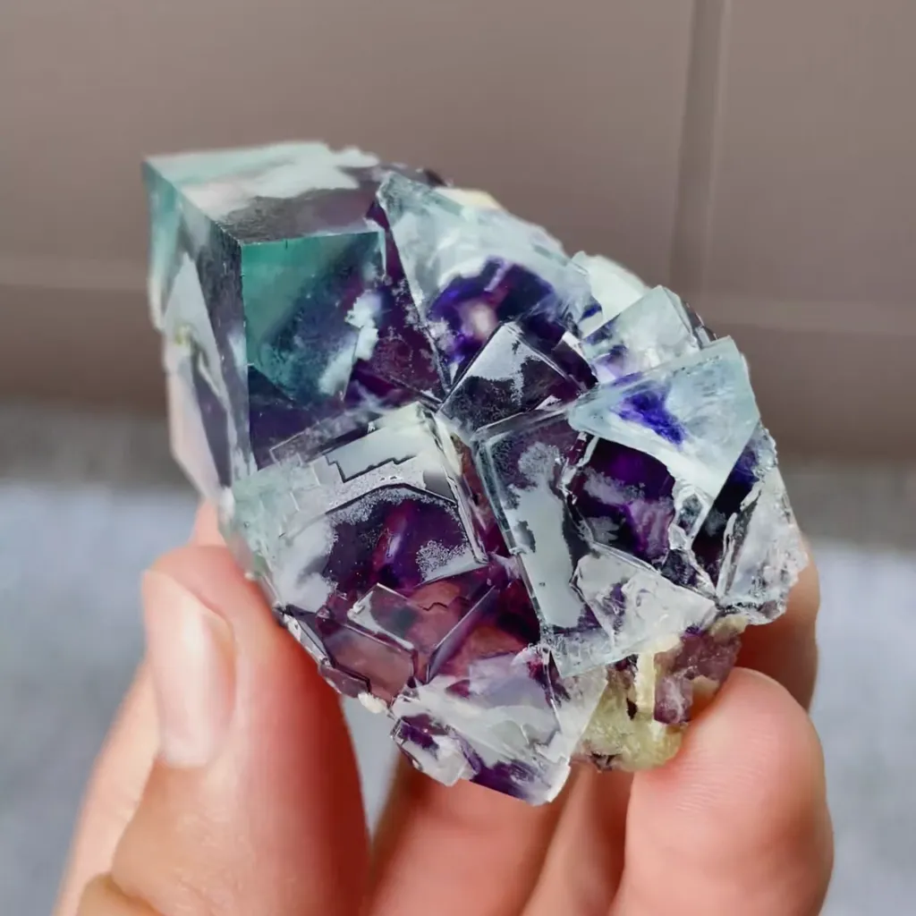 Natural Purple Phantom Fluorite comes from Yindu, Inner Mongolia 50*35*30MM - image 3