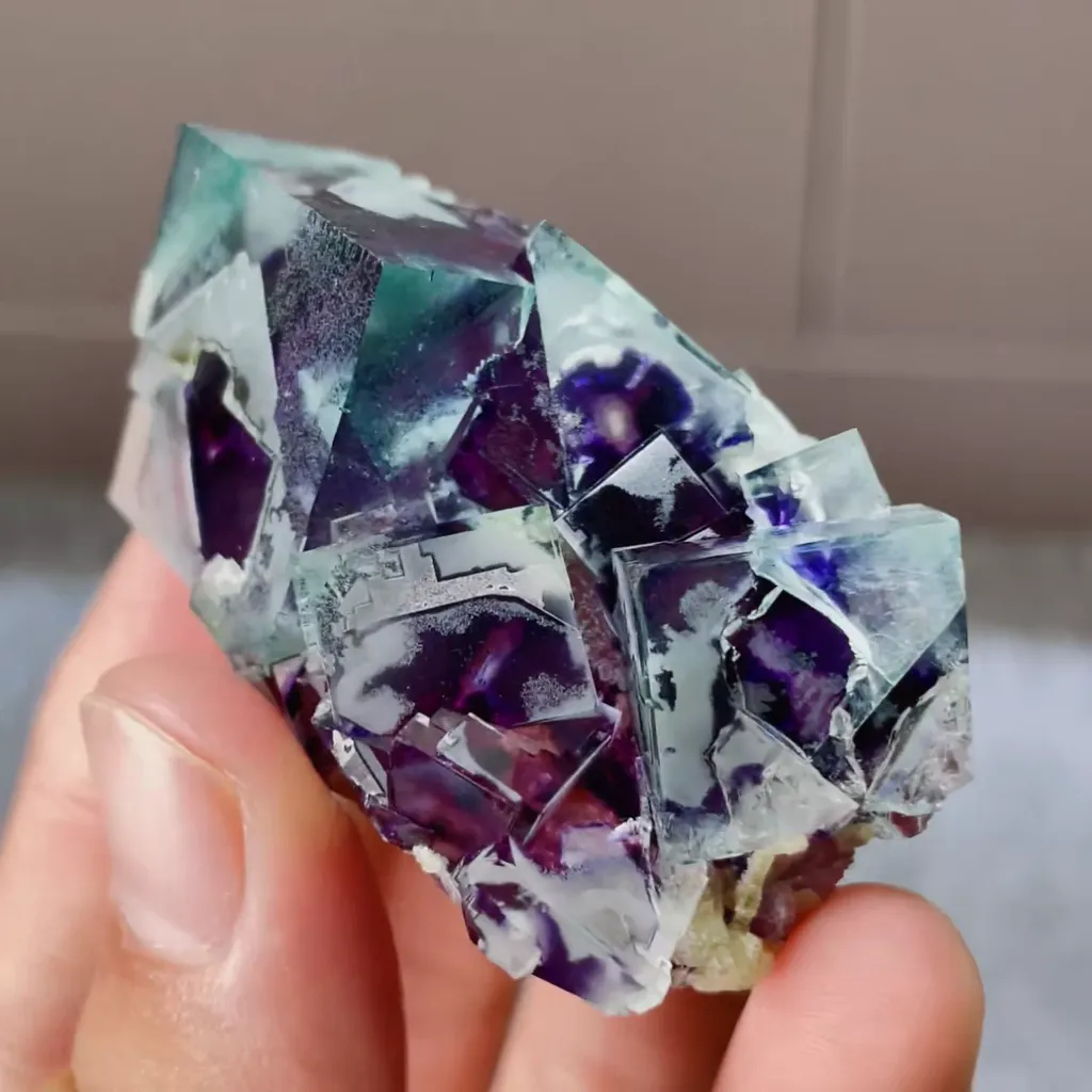 Natural Purple Phantom Fluorite comes from Yindu, Inner Mongolia 50*35*30MM - image 5