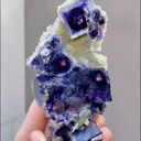 Natural Purple Phantom Fluorite comes from Yindu, Inner Mongolia 50*40*115MM - image 4