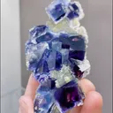 Natural Purple Phantom Fluorite comes from Yindu, Inner Mongolia 50*40*115MM - image 3