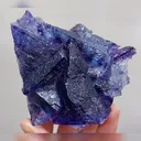 Natural Purple Phantom Fluorite comes from Yindu, Inner Mongolia 95*75*45MM - image 5