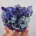Natural Purple Phantom Fluorite comes from Yindu, Inner Mongolia 95*75*45MM - image 4