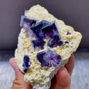Natural Purple Phantom Fluorite comes from Yindu,Inner Mongolia 100*70*25MM - image 2