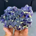 Natural Purple Phantom Fluorite comes from Yindu,Inner Mongolia 100*80*40MM - image 2