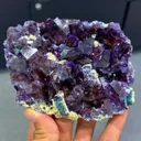 Natural Purple Phantom Fluorite comes from Yindu,Inner Mongolia 110*85*20MM - image 2