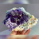 Natural Purple Phantom Fluorite comes from Yindu,Inner Mongolia 140*45*95MM - image 3
