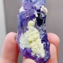 Natural Purple Phantom Fluorite comes from Yindu,Inner Mongolia 20*25*40MM - image 3