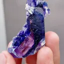 Natural Purple Phantom Fluorite comes from Yindu,Inner Mongolia 20*25*40MM - image 2