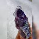 Natural Purple Phantom Fluorite comes from Yindu,Inner Mongolia 30*70*40MM - image 2