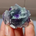Natural Purple Phantom Fluorite comes from Yindu,Inner Mongolia 35*35*25MM - image 3