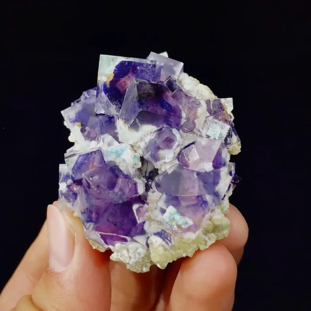 Natural Purple Phantom Fluorite comes from Yindu,Inner Mongolia 40*50*20MM - image 2