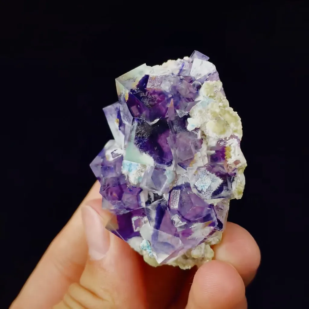 Natural Purple Phantom Fluorite comes from Yindu,Inner Mongolia 40*50*20MM - image 4