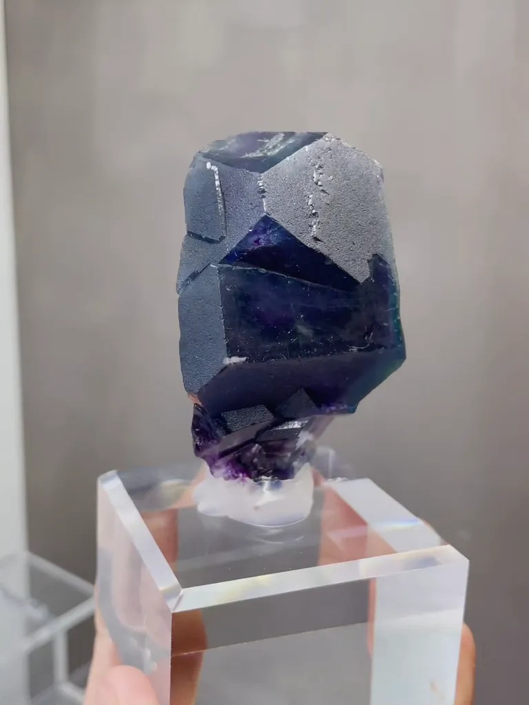 Natural Purple Phantom Fluorite comes from Yindu,Inner Mongolia 45*30*55MM - image 5