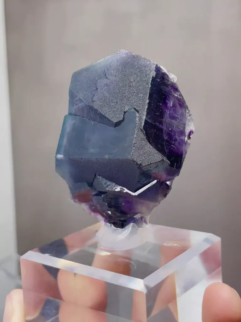 Natural Purple Phantom Fluorite comes from Yindu,Inner Mongolia 45*30*55MM - image 4
