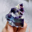 Natural Purple Phantom Fluorite comes from Yindu,Inner Mongolia 45*55*25MM - image 3