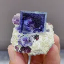 Natural Purple Phantom Fluorite comes from Yindu,Inner Mongolia 50*45*30MM - image 1