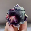 Natural Purple Phantom Fluorite comes from Yindu,Inner Mongolia 50*55*20MM - image 1