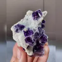 Natural Purple Phantom Fluorite comes from Yindu,Inner Mongolia 50*65*25MM - image 1