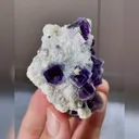 Natural Purple Phantom Fluorite comes from Yindu,Inner Mongolia 50*65*25MM - image 4