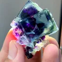 Natural Purple Phantom Fluorite comes from Yindu,Inner Mongolia 52*40*20MM - image 2