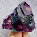 Natural Purple Phantom Fluorite comes from Yindu,Inner Mongolia 80*90*35MM - image 4