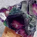 Natural Purple Phantom Fluorite comes from Yindu,Inner Mongolia 80*90*35MM - image 3