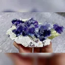 Natural Purple Phantom Fluorite comes from Yindu,Inner Mongolia 95*60*30MM - image 2
