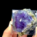 Natural Purple Phantom Fluorite  comes from Yindu,Neimenggu 30*30*40MM - image 2
