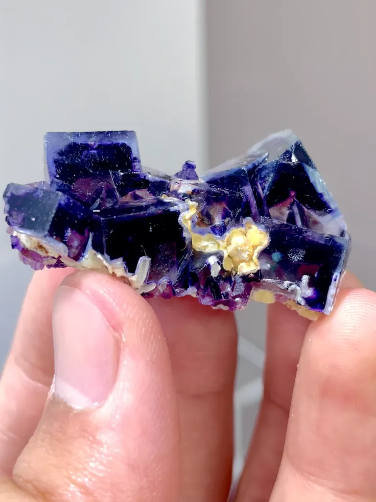Natural Purple Phantom Fluorite comes from Yindu,Neimenggu 40*25*10MM - image 2