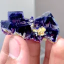 Natural Purple Phantom Fluorite comes from Yindu,Neimenggu 40*25*10MM - image 2