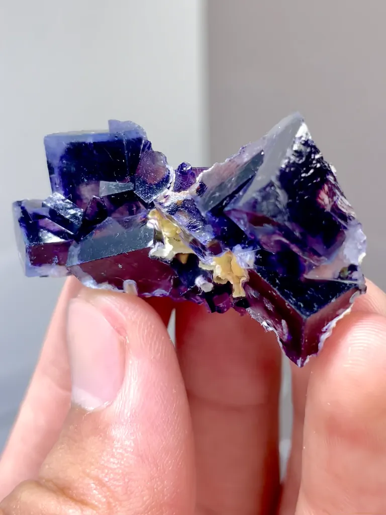 Natural Purple Phantom Fluorite comes from Yindu,Neimenggu 40*25*10MM - image 3