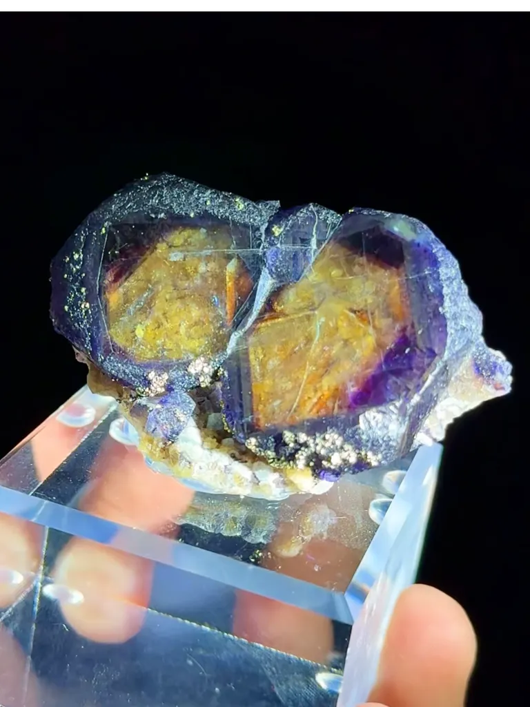 Natural Purple Phantom Fluorite comes from Yindu,Neimenggu 60*20*30 MM - image 5