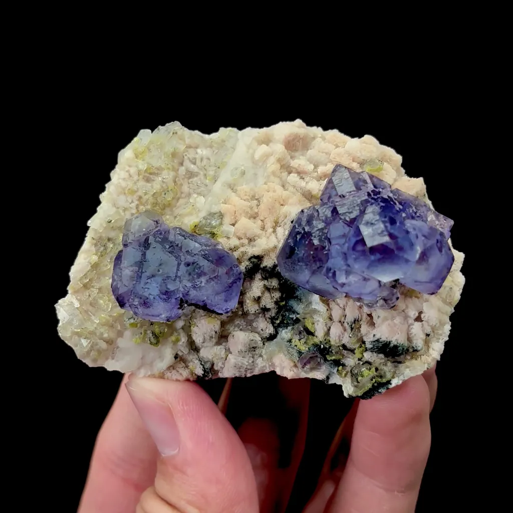 Natural Purple Phantom Fluorite comes from Yunxiao,Fujian  65*45*30MM - image 4
