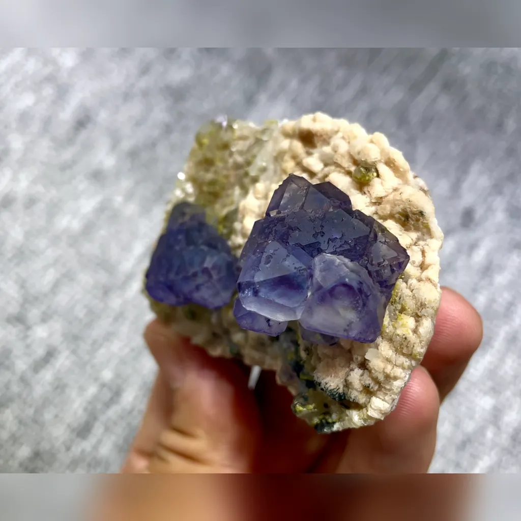 Natural Purple Phantom Fluorite comes from Yunxiao,Fujian  65*45*30MM - image 2